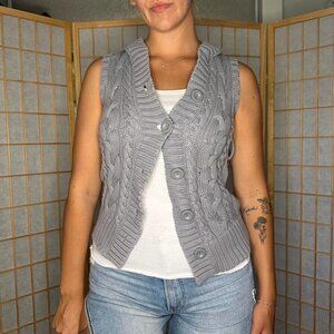 Women Hooded Sweater Vest